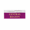 Central Region Award Ribbon w/ Gold Foil Imprint (4"x1 5/8")